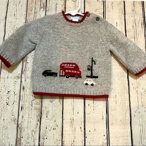 Janie & Jack Sweater Transportation Double Decker